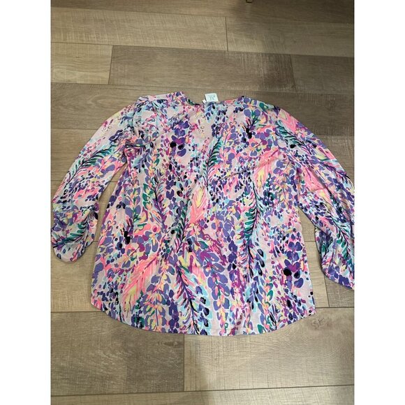 Colorful Floral Long-Sleeve Blouse By Shop The Mint - Picture 4 of 4